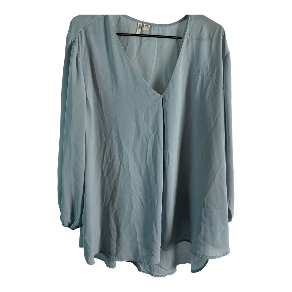 Cato Women's Short Sleeve Tunic Top Blouse w/ Asymmetrical Hem Plus Size 26/28W